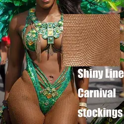 Для женщин колготки в сеточку чулки для карнавал чулки пикантные блестящие чулки Calcetines Mujer Collant Femme SW128