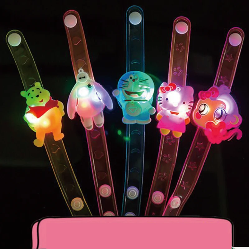 

Led Toys Glow In The Dark Light/Led Toys Cartoon LED Bracelet Flashing Wrist Bandle Toy Christmas Festival/Event/Party Supplies