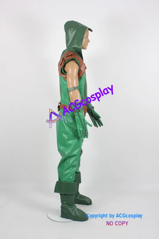 Green Arrow Cosplay Costume from DC comic whole set include belts and bags and boots covers