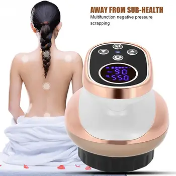 

Electric Scraping Massage Rechargeable Guasha Suction Stimulate Acupoints Detoxification Massager US Plug Massage Relaxation