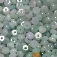 Чистого натурального бирманского жадеита товаров, представленных на лед вид тщательный расчет нефритовый шарик разбрасываемые шарики DIY аксессуары браслет Цепочки и ожерелья