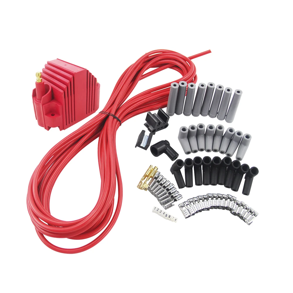 Chevy V6 38l 43l 65k Coil Hei Electronic Distributor Red Cap