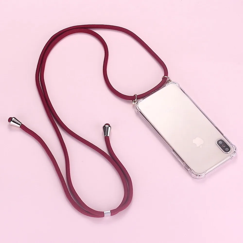 

Strap Cord Chain Phone Sexy Necklace Lanyard Mobile Phone Case for Carry Cover Case to Hang For iPhone 11 Pro Max XS Max XR X 7Plus 8Plus