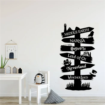 

Lion King Road Sign Wall Decal Vinyl Sticker Storybook Signpost Fandom Lord Of The Ring Narnia Nursery Kids Room Door Murals J34
