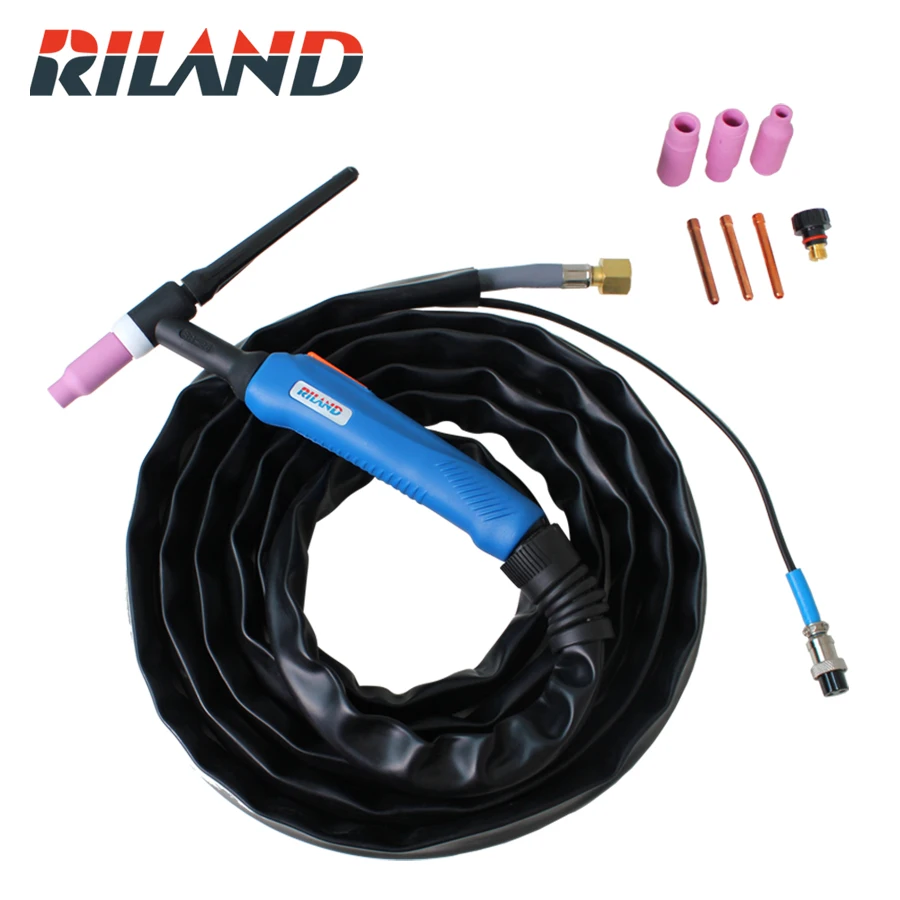 RILAND WP26 TIG Gun TIG26 4 метра аргоновая Сварочная горелка с водяным охлаждением фонарь