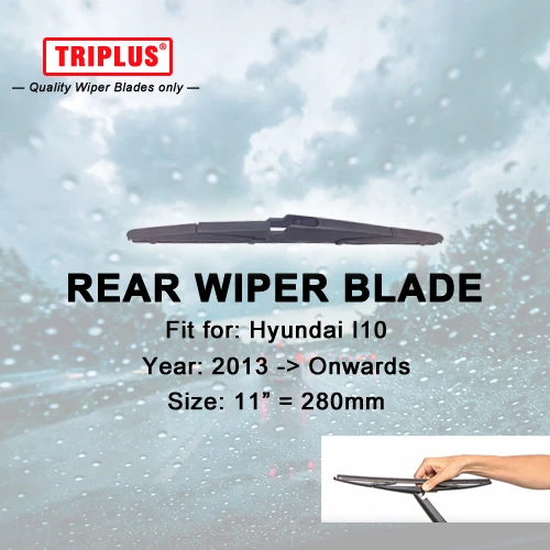 Rear Wiper Blade for Hyundai I10 (2013 Onwards) 1pc 11" 280mm,Car Rear