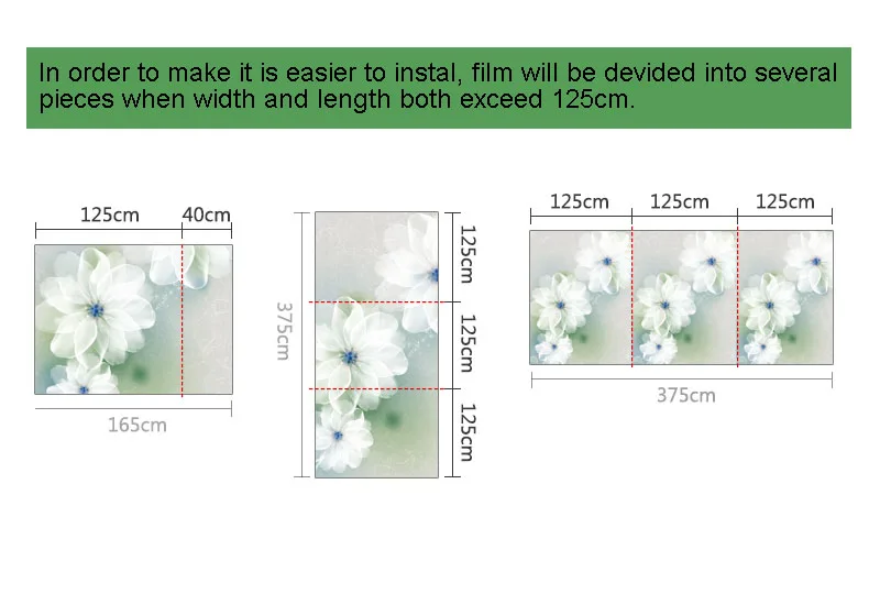 Свободный размер Заказная витражная плёнка на стекла, окна раздвижные двери шкаф наклейки на шкаф статические цепляются домашний Декор Цветы мечты