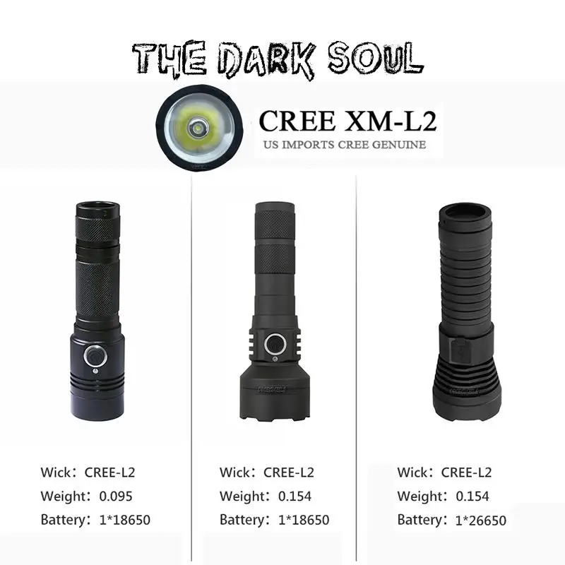 USB высокой мощности 26650 фонарик светодиодный CREE XM L2 Темный душ led lanterna с дисплеем