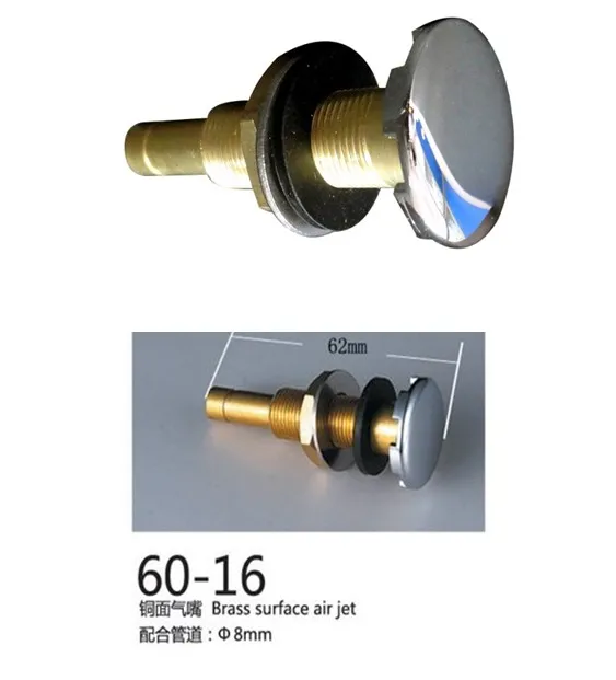 Bathtub air jet,spa Brass Air bubble jet with Chrome plating, hot tub