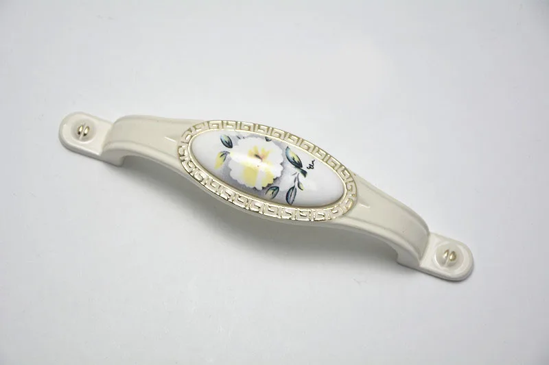 

Camellia Cabinet Handles 96mm Hole Spacing Drawer Handles Cupboard Closet Dresser Kitchen Pulls Ceramic