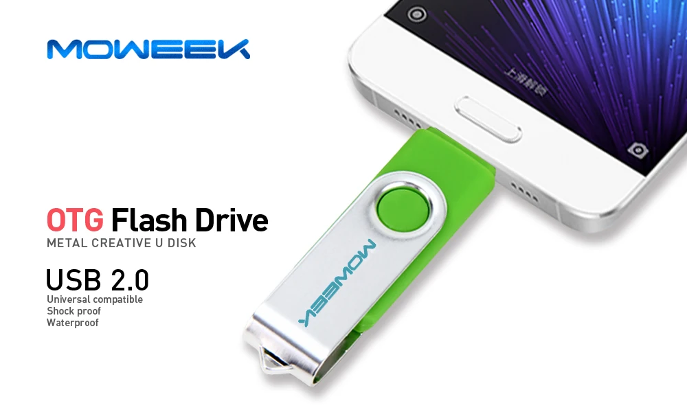 Moweek смартфон OTG usb флэш-накопитель 64 ГБ USB 2,0 флеш-накопитель 32 Гб U диск доступно шесть цветов