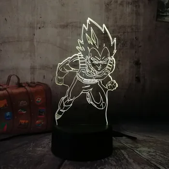 

3D Creative Son Goku Seven Dragon Ball Saiya 7 Color LED Lamp Table Desk Night Light Boy Kids Baby Japan Style Lava Lampara