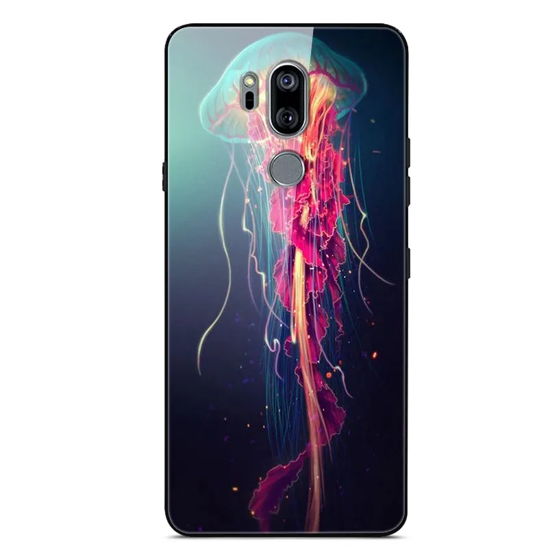 Для LG G7 чехол thinq закаленное стекло твердая задняя крышка для LG G7 LGG7 чехол G710 G 7 чехол для телефона для LG G7 Plus G7+ роскошный чехол - Цвет: 54