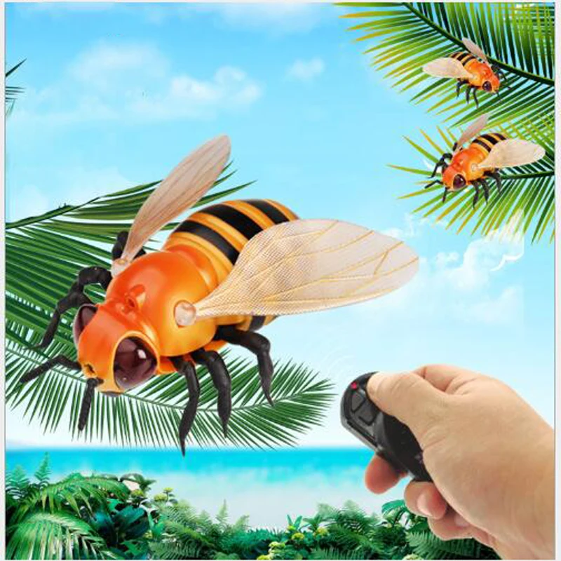 Remote Control Fake Infrared RC Bee Toys Prank Insect Joke Scary Trick Bug 