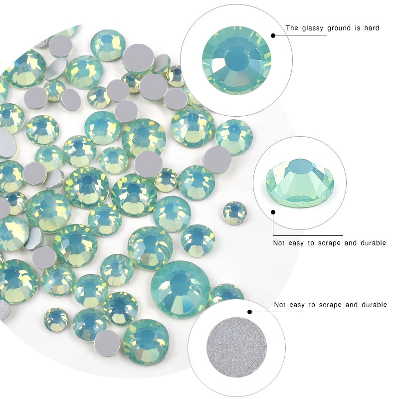 1 упаковка Опал Дизайн ногтей украшения из страз блеск смешанный размер(ss4-ss20) кристалл красочные стеклянные драгоценные камни 3D маникюрные аксессуары инструменты