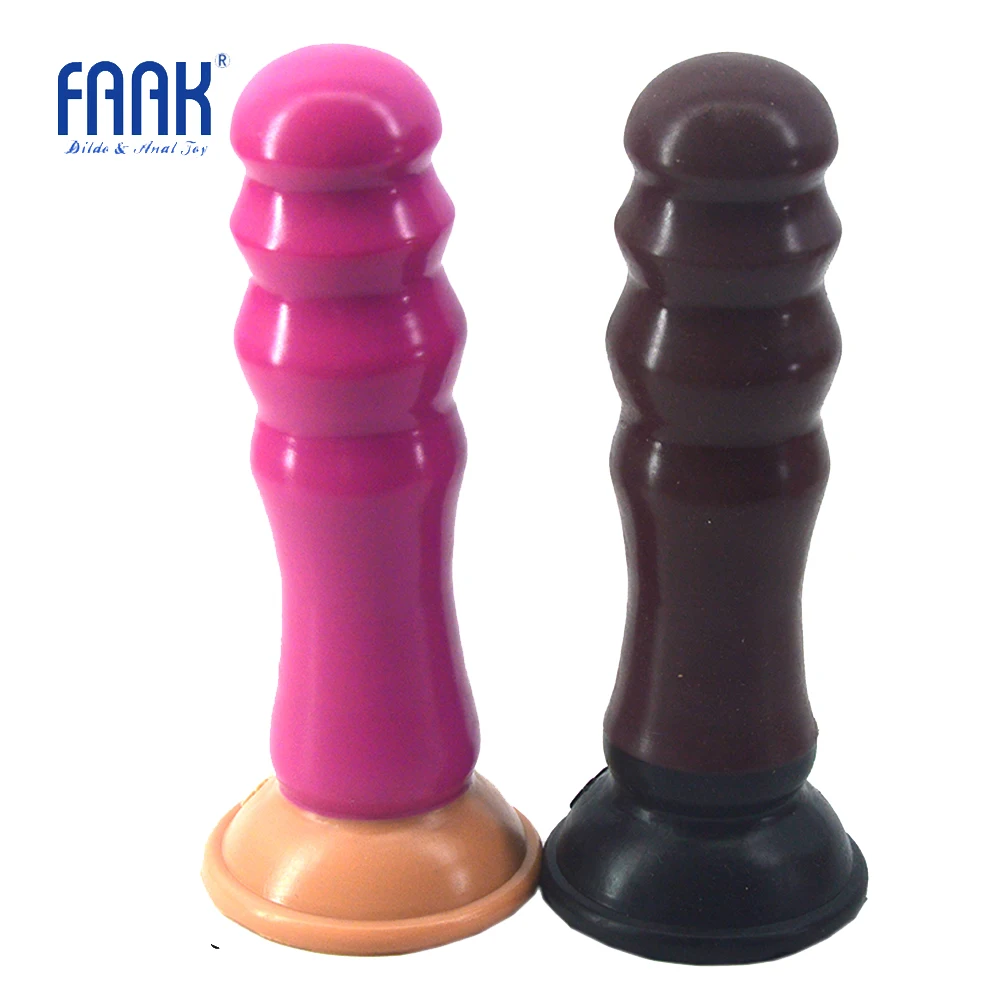 Фаллоимитатор с присоской FAAK силиконовый анальный фаллоимитатор bamboo knot