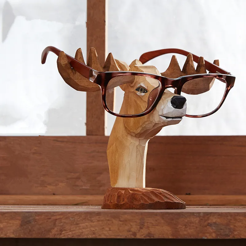 Kreative Handarbeit Gravieren Massivholz Hirschkopf Dekorative Brillen Halter Moderne Holz Dekoration Ornamente Ornaments Home Ornament Holderornamental Decoration Aliexpress