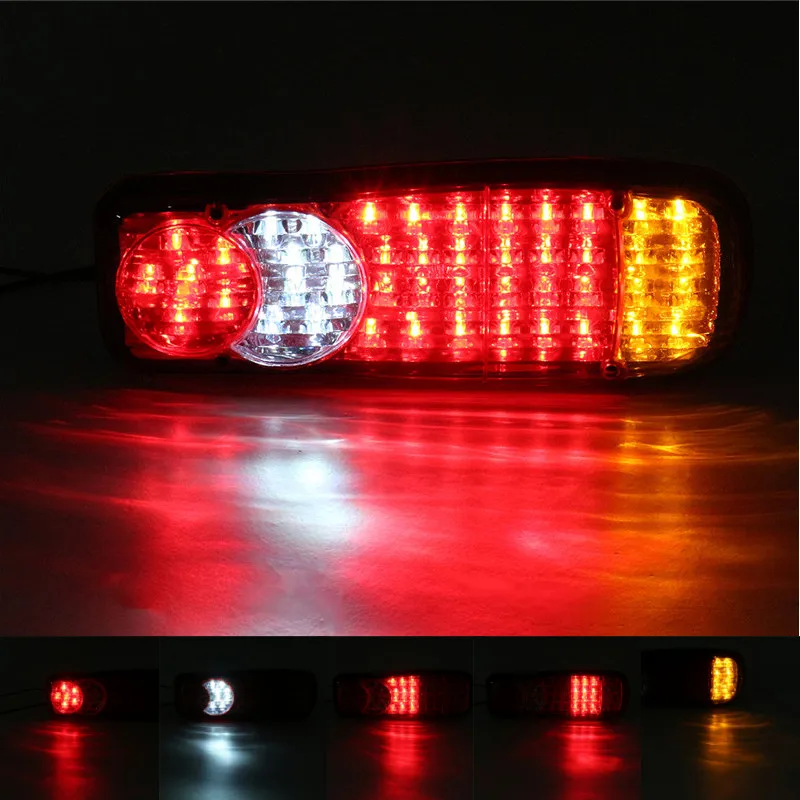 12V светодиодный грузовик Задние огни автомобиля шины лодка прицеп задние фонари светильник индикатор обратного лампа обратный задние фонари светильник красный/желтый/белый