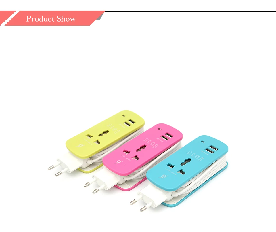 Colorful All in One Universal International Plug Adapter 2 USB Port World Travel Power Charger Adapter Extension Socket (7)