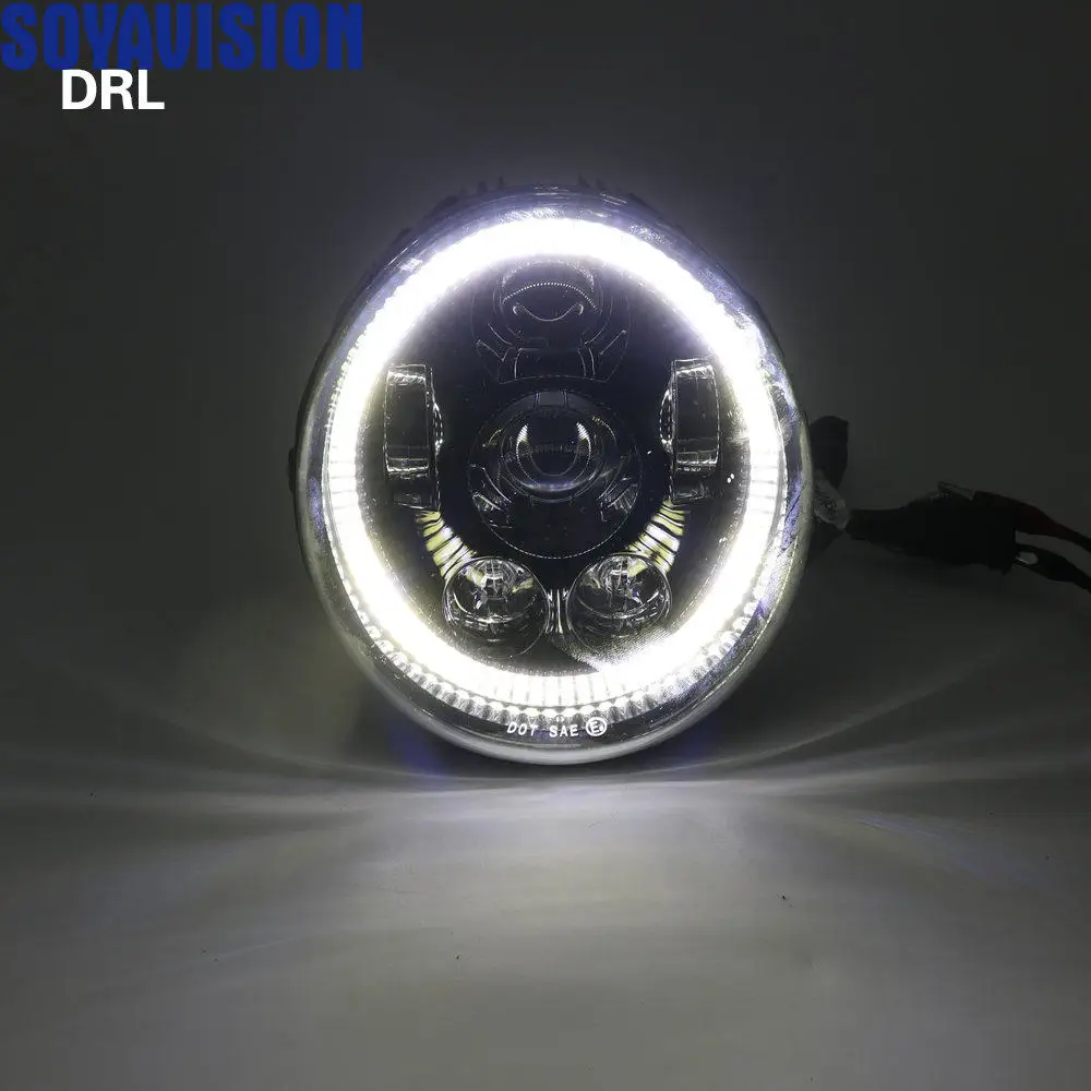 

DOT E9 Motorcycle Aluminum Black Headlight For Harley V Rod VROD VRSCA VRSC Headlight VRSC/V-ROD Motorcycle LED HEADLIGHT