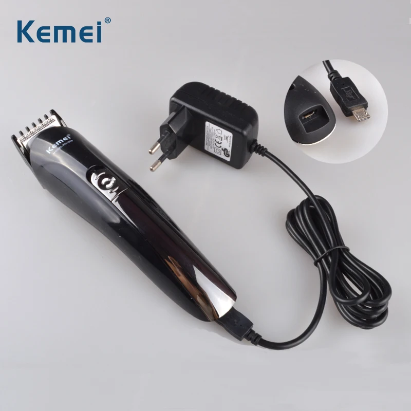 Jual Titanium Rambut Kemei 6 in 1 Rechargeable Pemangkas Rambut Clipper Alat Cukur Listrik Pencukur Jenggot Pria Styling Alat Cukur Mesin 600