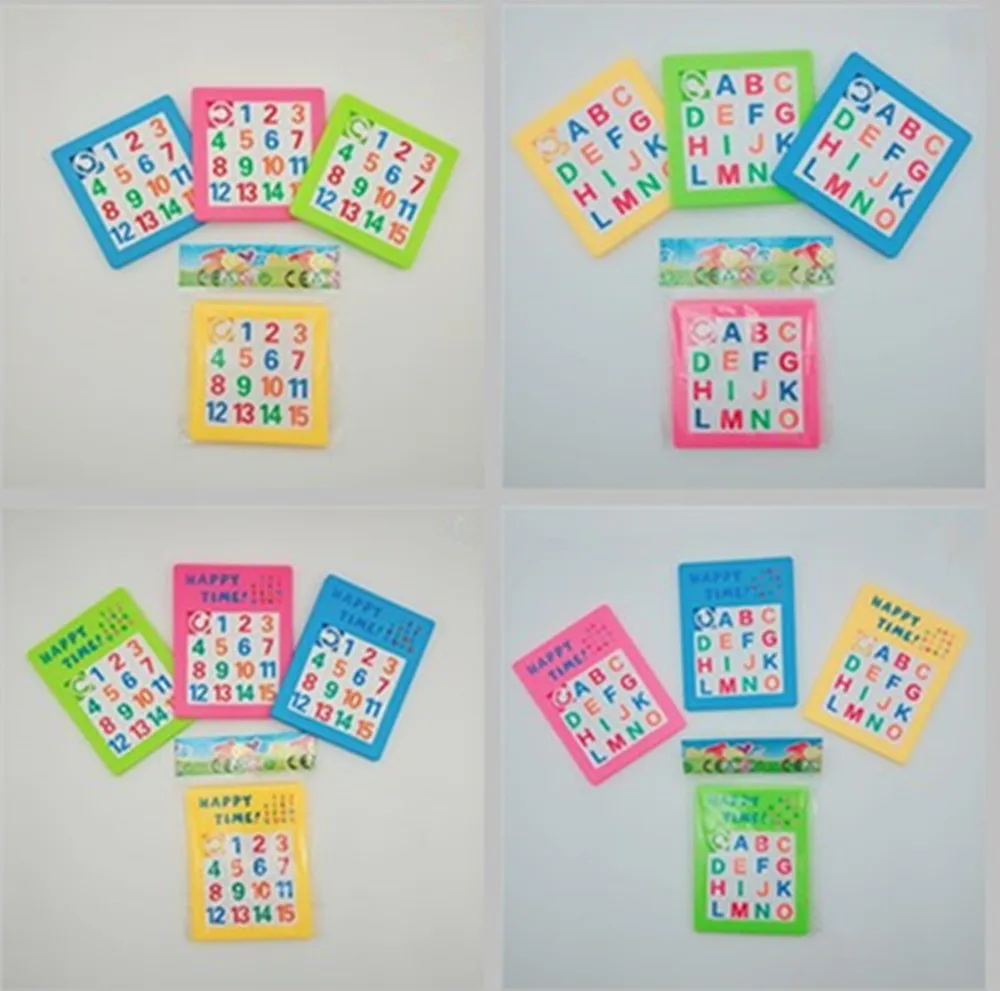 

1pcs Plastic 3D Slide Puzzle Building Numbers Alphabets Learning Jigsaw Game Toys Children's Educational Toy Puzzles Gift