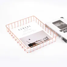 Модный офисный Золотой Розовый Золотой А4 держатель для файлов металлический органайзер для журналов