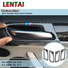 LENTAI наклейки на двери автомобиля из углеродного волокна для BMW E70 E71 X5 X6 2008-2013 м аксессуары для производительности