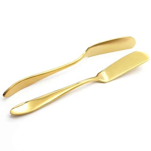 2 шт./компл. золотой нож для масла 201 из нержавеющей стали высококачественные цветные столовые приборы посуда кухонный аксессуар - Цвет: Golden Type