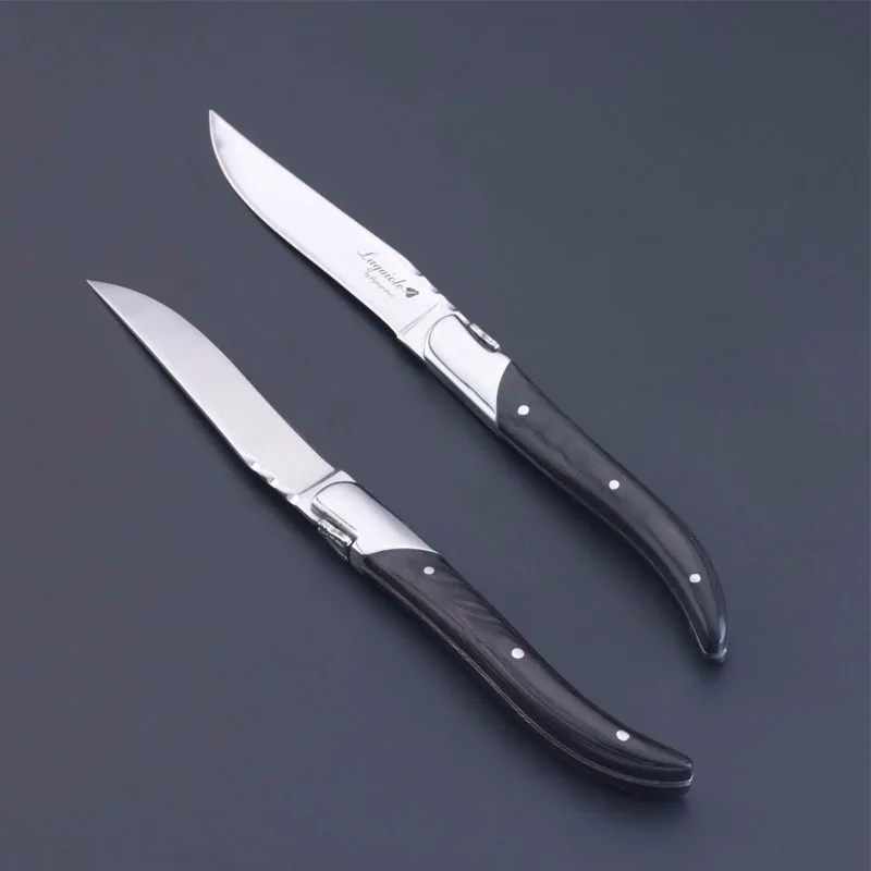 laguiole black wood steak knifes
