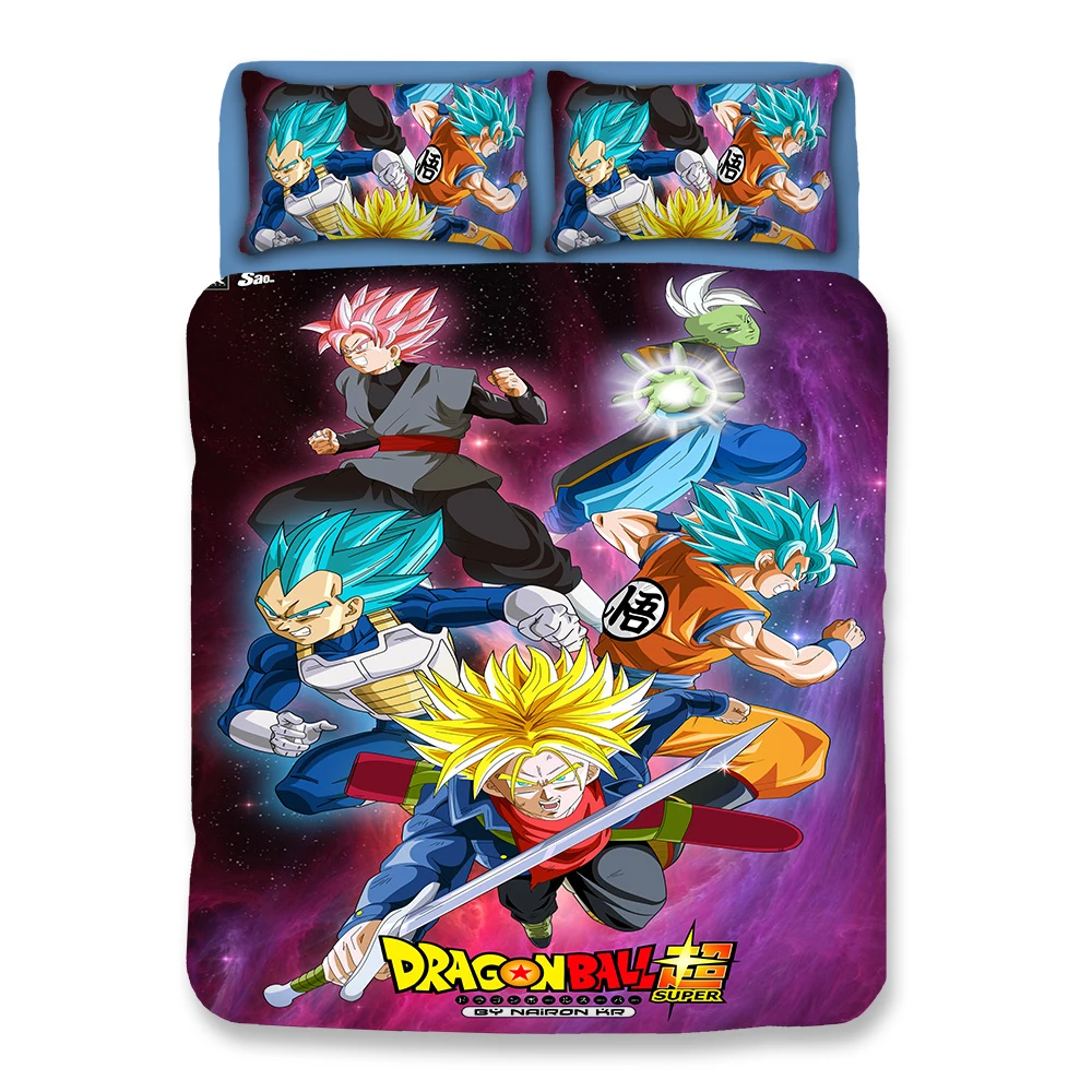

2019 NEW Luxury Colorful Monkey Superman 3D dragon ball bedding set Twin king queen full single size duvet cover set bedclothes