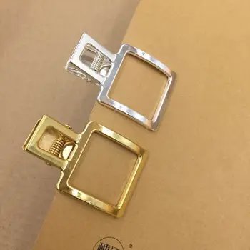 

20 PCS 32*49mm Metal Hairgrips Hollow Square Hair Clip Gold Silver color Duck Clip For Women Jewelry Decoration