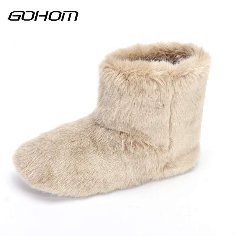 

GOHOM Women Plush Luxury Home Super Warm Shoes Slippers Indoor Floor Sock Indoor Slipper Winter Foot Warmer Soft bottom slippers