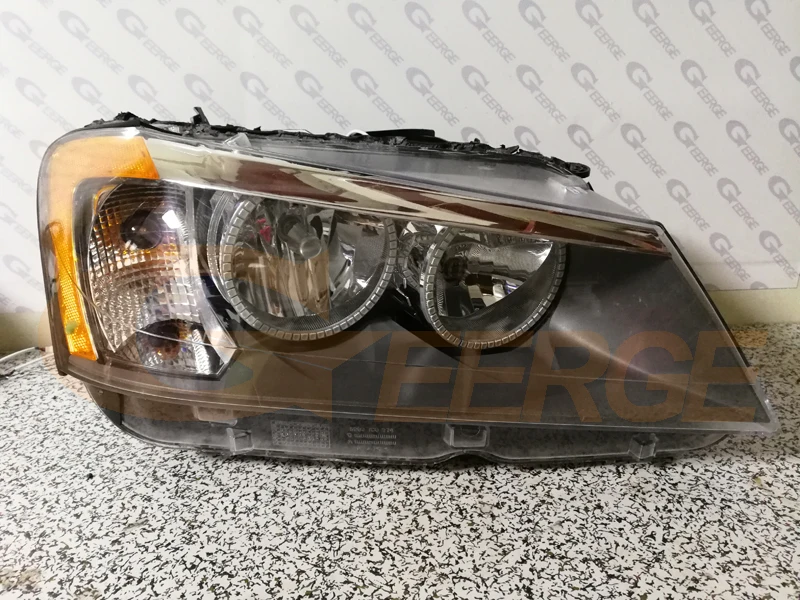 Для BMW X3 F25 2010 2011 2012 2013 галогенная фара RF Bluetooth контроллер многоцветный RGB комплект светодиодов «глаза ангела» Halo Ring