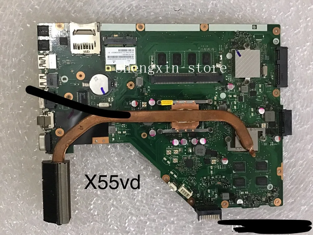 Оригинальная материнская плата X55VD X55VR для ноутбука Asus REV3.2 с процессором I3 2370 HM76