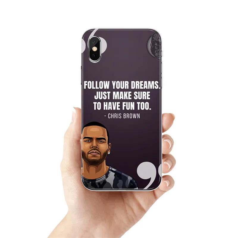 cute iphone 8 cases Chris Brown Kiss Kiss With You Soft TPU Silicone Case For Iphone Xr Xs Max X 10 8 Plus 7 6S 6 Plus SE 5S 5 7Plus 8Plus Cover iphone 8 plus phone case