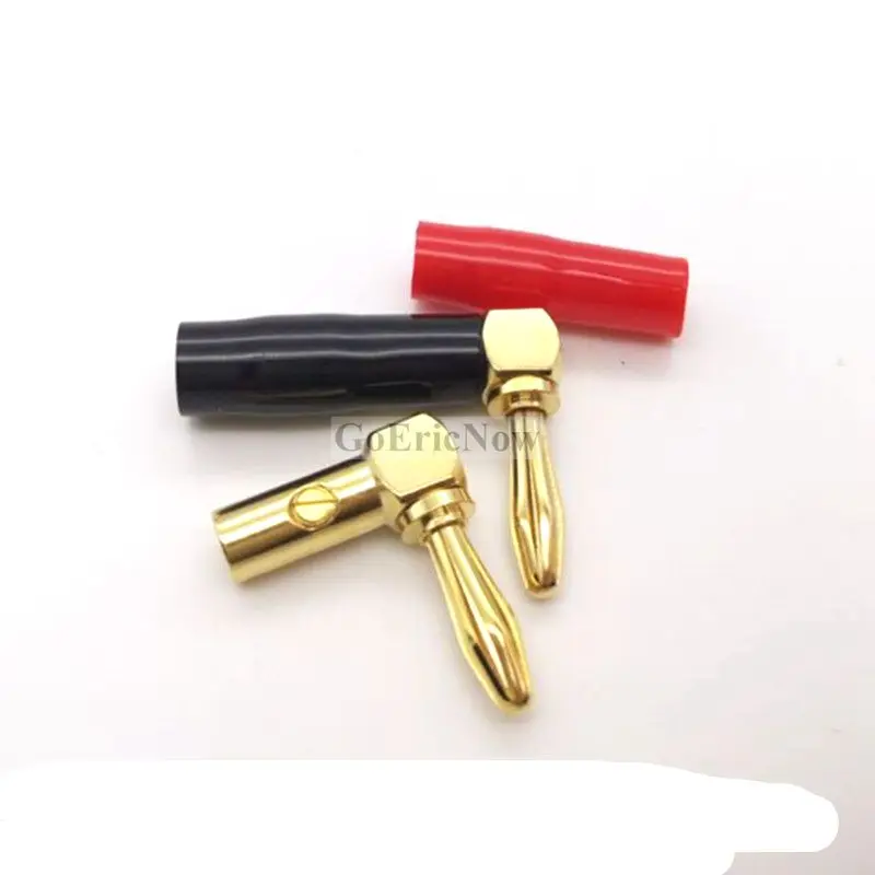 20PCS 4mm Spina a banana ad angolo retto a forma di L Guscio in plastica morbida Connettore a banana da 90 gradi Rosso Nero per altoparlante audio video 20PCS 4mm Spina a banana ad angolo retto a forma di L Guscio in plastica morbida Connettore a banana da 90 gradi Rosso Nero per altoparlante audio video