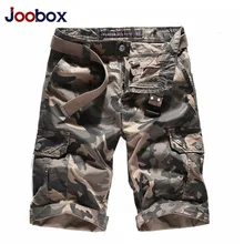 Бренд joobox карго-шорты камуфляжные мужские армейские камуфляжный рюкзак шорты Cottos Летние Мульти Карманы Свободные мужские повседневные шорты