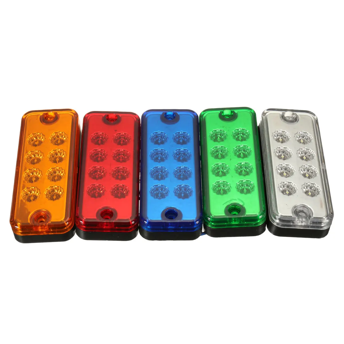 

12V 8 LED Side Marker Indicator Light Lamp Truck Trailer Lorry Caravan Waterproof Car LED Lights Blue Green Yellow White Red