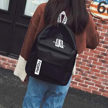 

38# Couple Schoolbag Women Casual Backpack Travel Hiking School Bags For Teenage Girls Solid Backpack Collection Luminous Bag