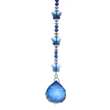 30 мм синий граненый шар 6,5 дюймов люстра кулон 10 шт./компл. призмы-кристаллы Suncatche автомобильный подвесной Инструмент аксессуары для дома