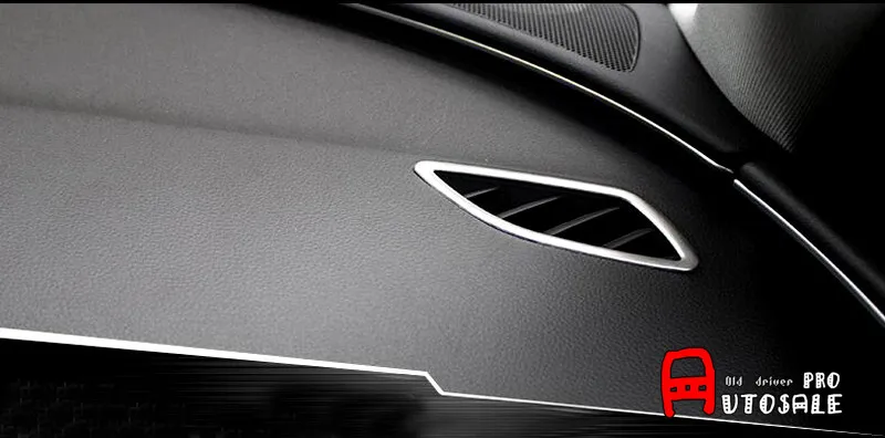 Stainless Chrome Air Conditioning Vent Outlet Trim Interior Chromium Styling Parts 2pcsFor Audi A6 C7 2012 2013 2014 2015 Stainless Chrome Air Conditioning Vent Outlet Trim Interior Chromium Styling Parts 2pcsFor Audi A6 C7 2012 2013 2014 2015