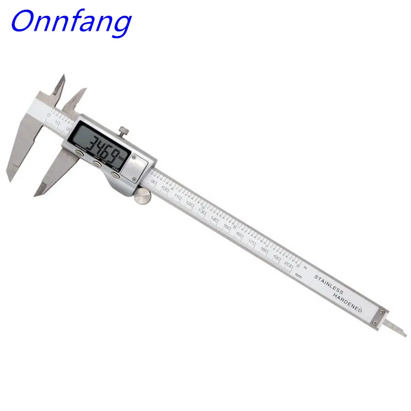 Onnfang цифровой штангенциркуль пахиметр Guage из нержавеющей стали электронный точный измерительный прецизионный метрический 6/8 дюймов