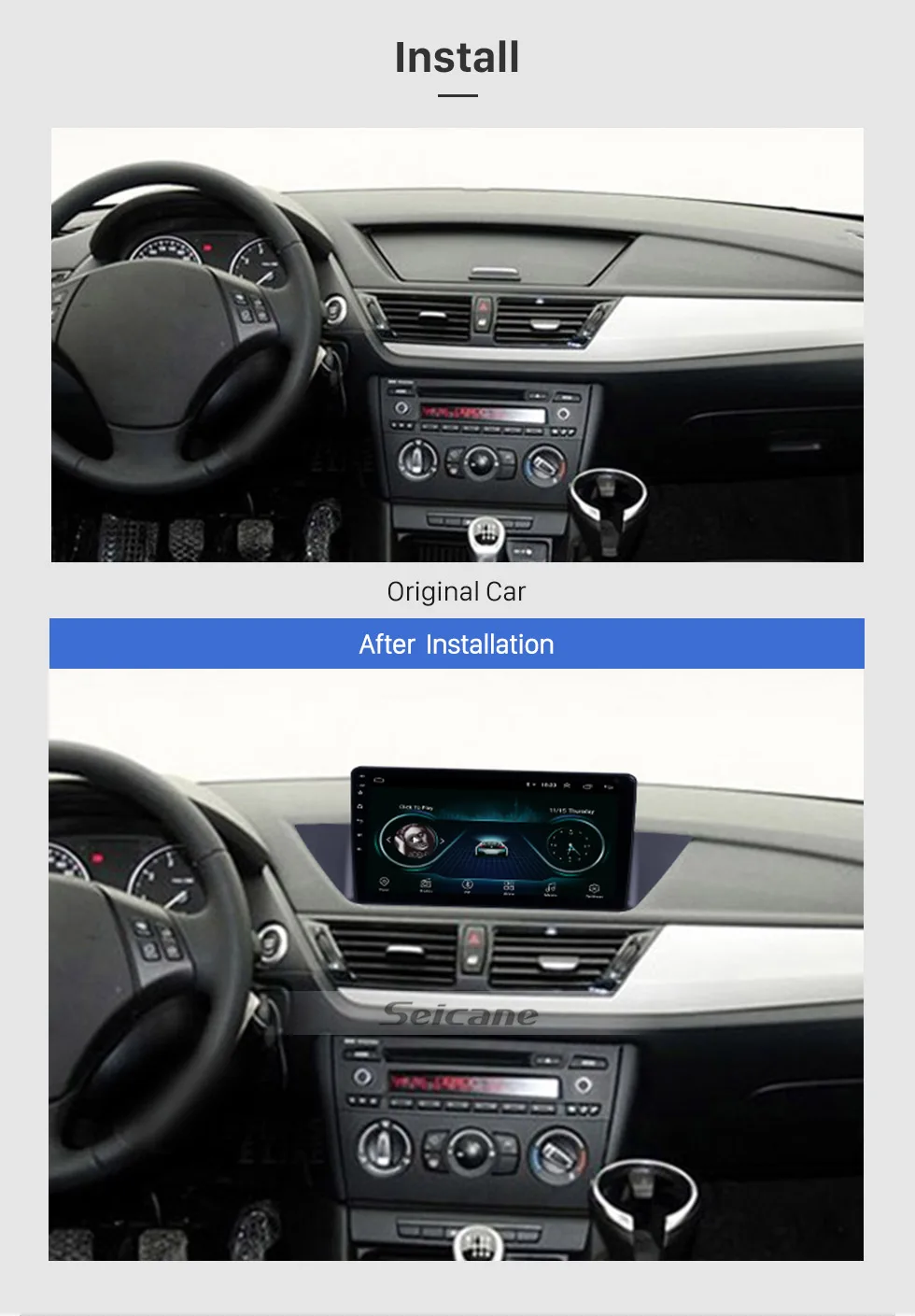 Cheap seicane Car Multimedia player 10.1 inch Android 8.1 HD 1080P Video touchscreen autoradio for BMW X1 E84 2009-2013 radio GPS WIFI 2