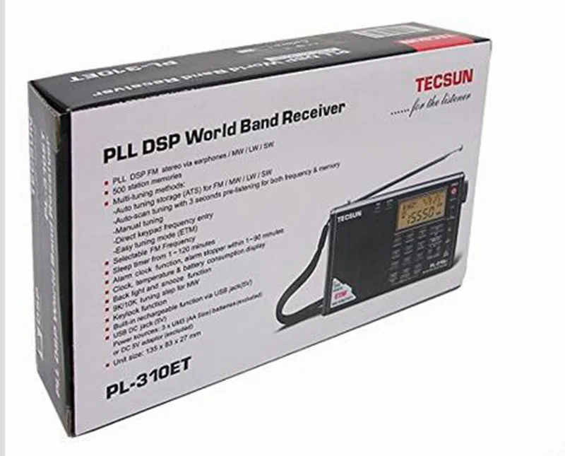 Бренд Tecsun PL310ET PL-310ET Полнодиапазонный радио цифровой демодулятор FM/AM/SW/MW/LW World Band стерео радио цифровой приемник