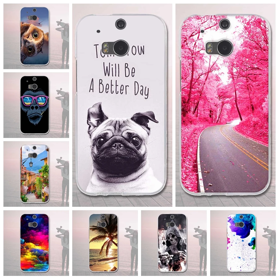Case For HTC One M8 Soft Silicone Cover for M8S TPU Back Phone Shells Coque Capa Fundas M 8 Bags | Мобильные телефоны и
