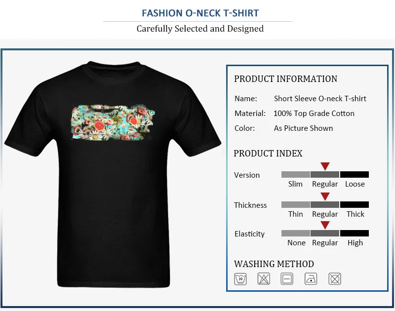 Botanical Garden Cotton Fabric Male Short Sleeve Tees Leisure Labor Day T Shirt Print Tee Shirts Coupons Round Neck Botanical Garden