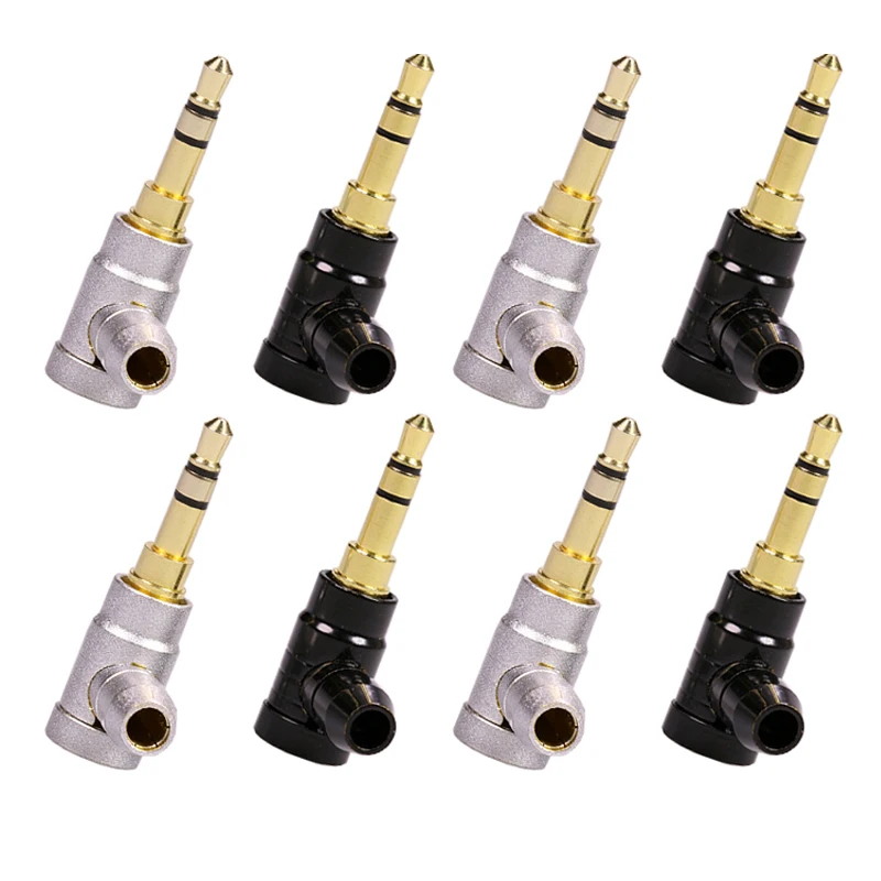 

1Pc Jack 3.5mm 3 Pole Stereo Audio Right Angle Barss Plug Jack Cable Solder Adapter Connector 90 degree L shape