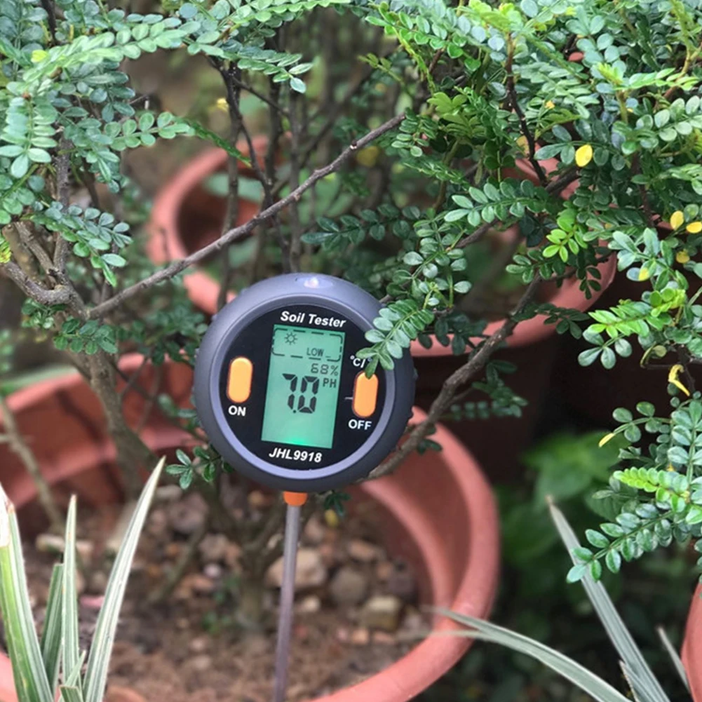 

5 In 1 PH Meter Digital Display Humidity Water Multifunctional Measure Tools Soil Tester Garden Flowers Plants Moisture Analyze