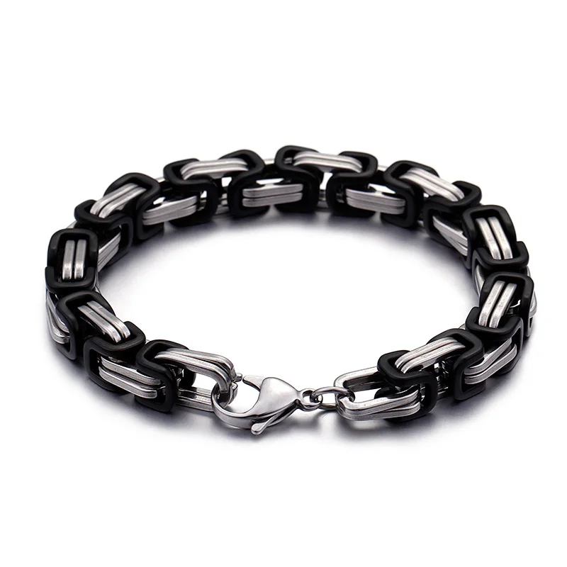 Королевский браслет-цепочка для Для мужчин 6/8 мм Нержавеющая сталь в стиле «панк-рок» Шарм ювелирные изделия подарок на год - Окраска металла: 3
